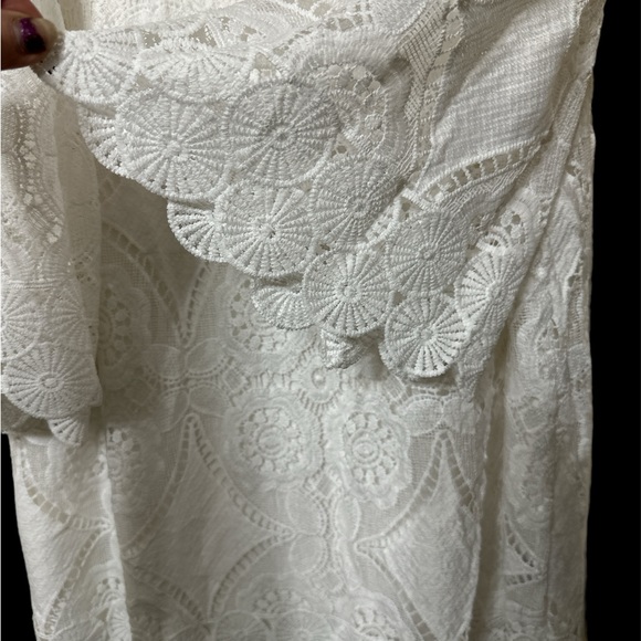 ADIVA Beautiful White Lined Blouse Size 2X - Picture 4 of 5